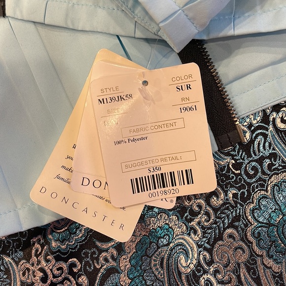 Doncaster Robin Egg Blue Jacket | Size 4 | NWT | Zip-Up Pastel Business Blazer - Picture 11 of 14